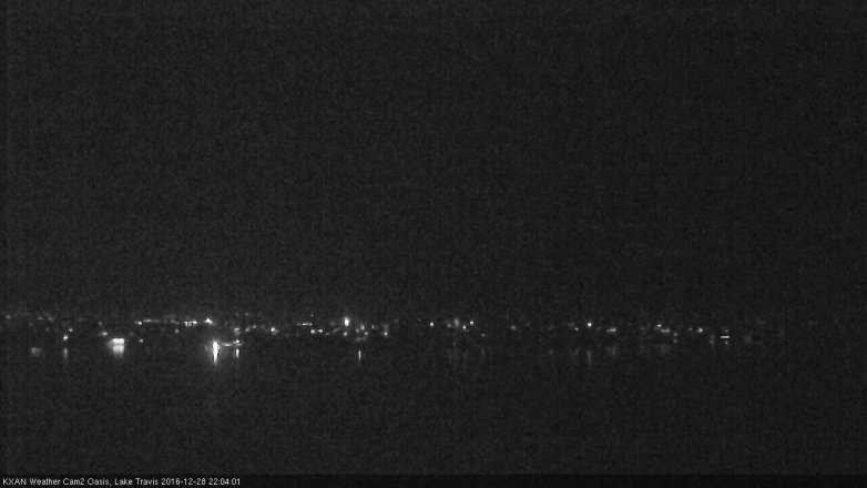 Lake Travis webcam, December 28, 2016 9:25 PM CT