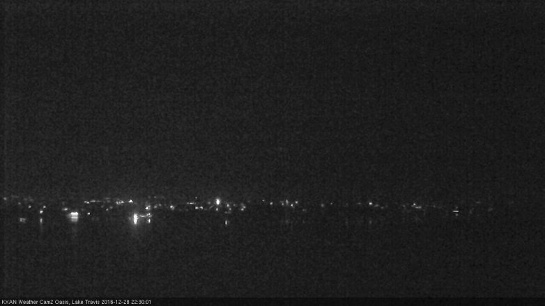 Lake Travis webcam, December 28, 2016 9:40 PM CT