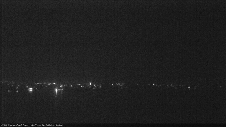 Lake Travis webcam, December 28, 2016 10:10 PM CT