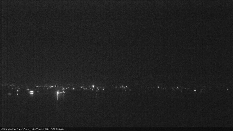 Lake Travis webcam, December 28, 2016 10:30 PM CT