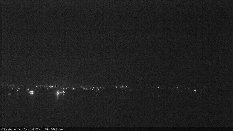 Lake Travis webcam, December 28, 2016 10:45 PM CT