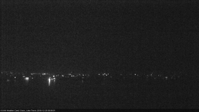 Lake Travis webcam, December 28, 2016 11:30 PM CT