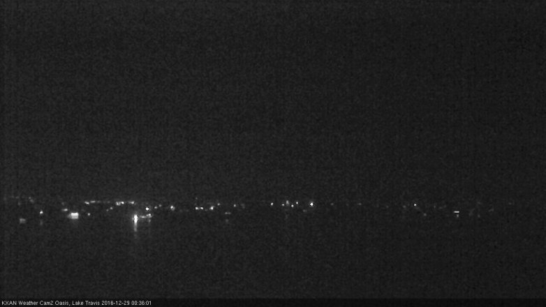 Lake Travis webcam, December 28, 2016 11:45 PM CT