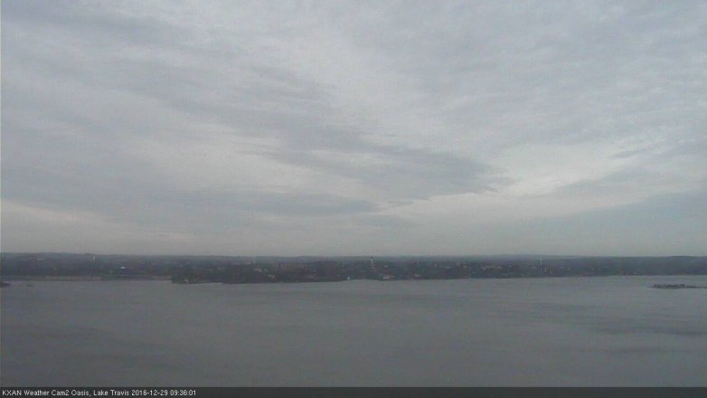 Lake Travis webcam, December 29, 2016 9:00 AM CT