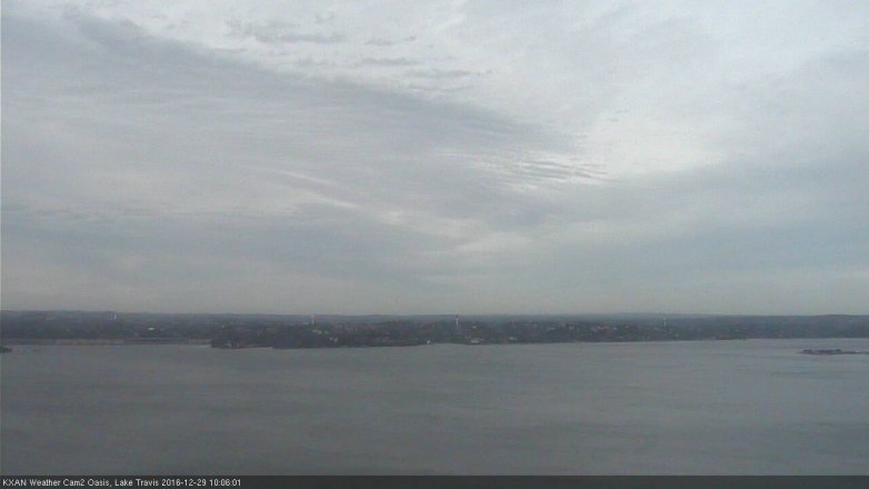 Lake Travis webcam, December 29, 2016 9:15 AM CT