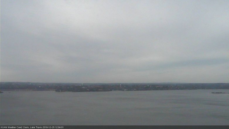 Lake Travis webcam, December 29, 2016 11:10 AM CT