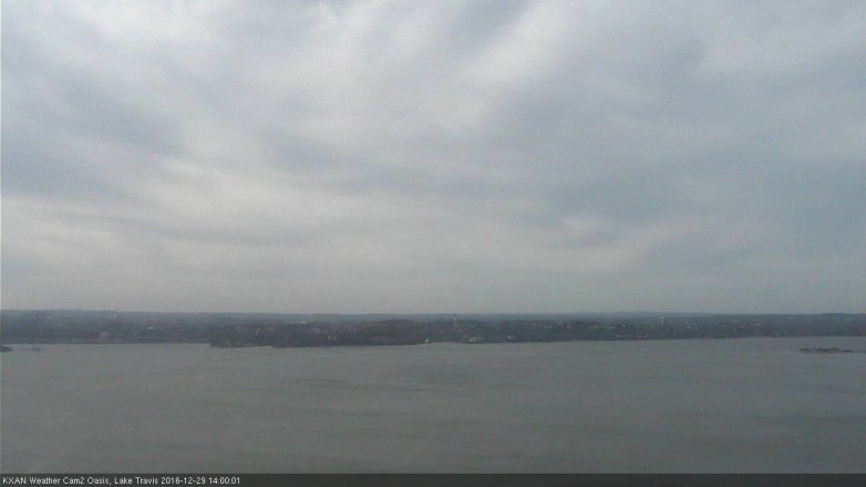 Lake Travis webcam, December 29, 2016 1:15 PM CT