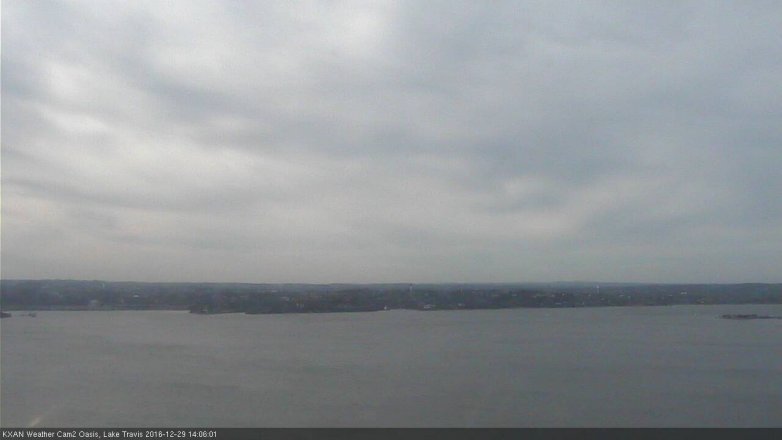 Lake Travis webcam, December 29, 2016 1:35 PM CT