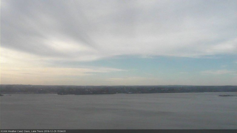 Lake Travis webcam, December 29, 2016 2:15 PM CT