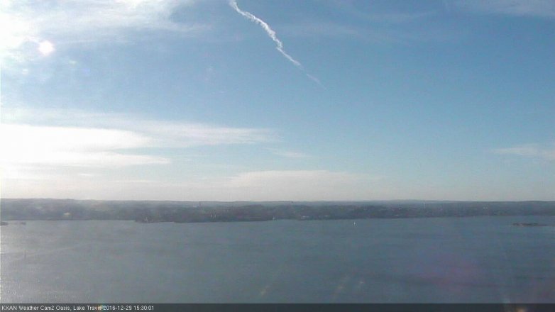 Lake Travis webcam, December 29, 2016 2:50 PM CT