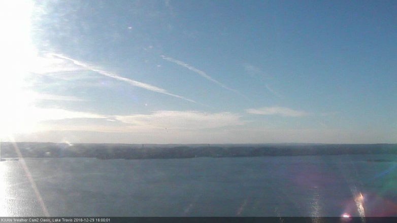 Lake Travis webcam, December 29, 2016 3:25 PM CT