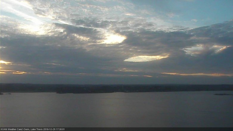 Lake Travis webcam, December 29, 2016 4:45 PM CT