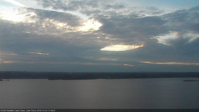 Lake Travis webcam, December 29, 2016 5:00 PM CT