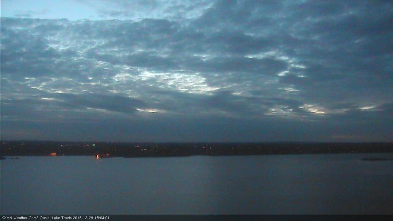 Lake Travis webcam, December 29, 2016 5:30 PM CT