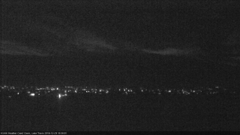 Lake Travis webcam, December 29, 2016 6:00 PM CT