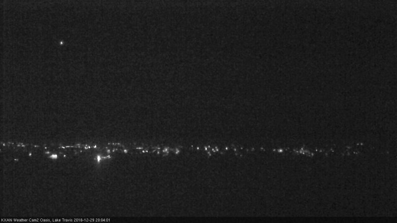 Lake Travis webcam, December 29, 2016 7:25 PM CT