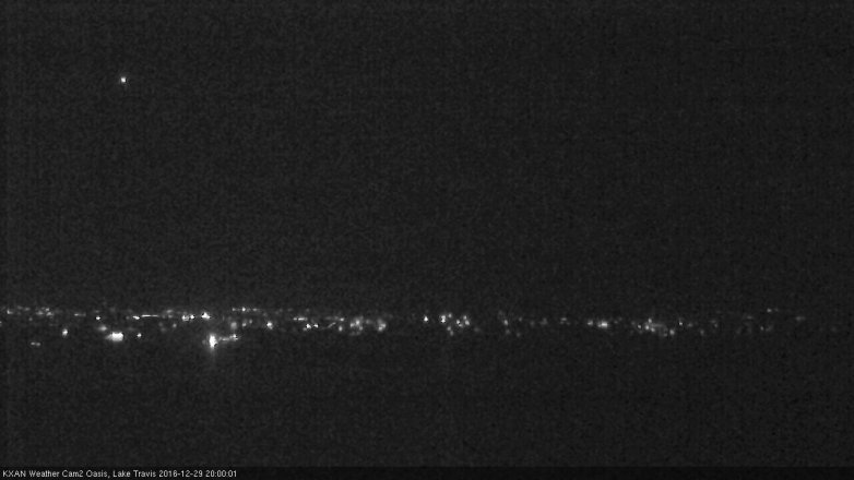 Lake Travis webcam, December 29, 2016 7:30 PM CT