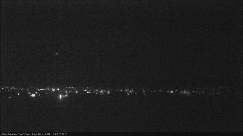 Lake Travis webcam, December 29, 2016 8:05 PM CT