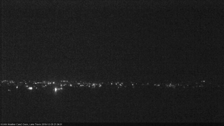 Lake Travis webcam, December 29, 2016 9:00 PM CT