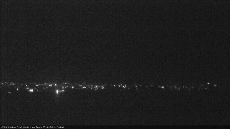 Lake Travis webcam, December 29, 2016 9:15 PM CT