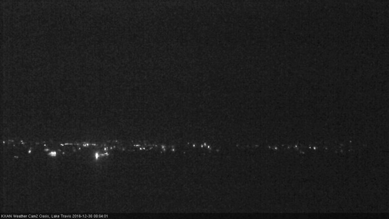 Lake Travis webcam, December 29, 2016 11:20 PM CT