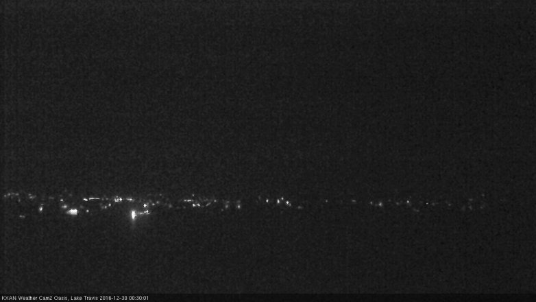 Lake Travis webcam, December 29, 2016 11:35 PM CT