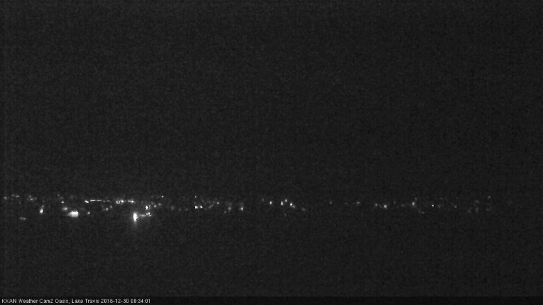 Lake Travis webcam, December 29, 2016 11:55 PM CT
