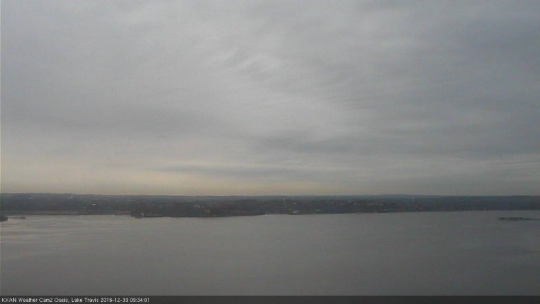 Lake Travis webcam, December 30, 2016 9:05 AM CT