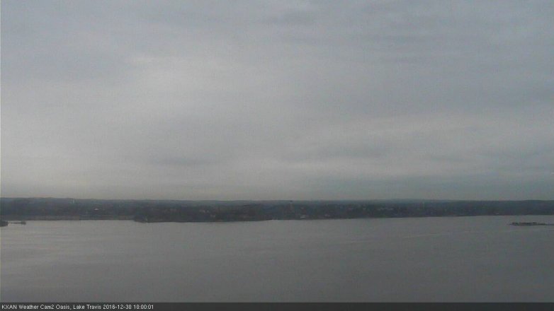 Lake Travis webcam, December 30, 2016 9:30 AM CT