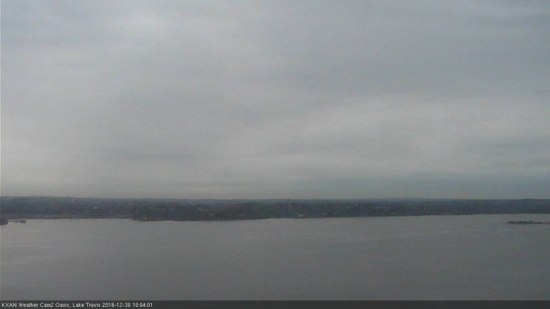 Lake Travis webcam, December 30, 2016 9:35 AM CT