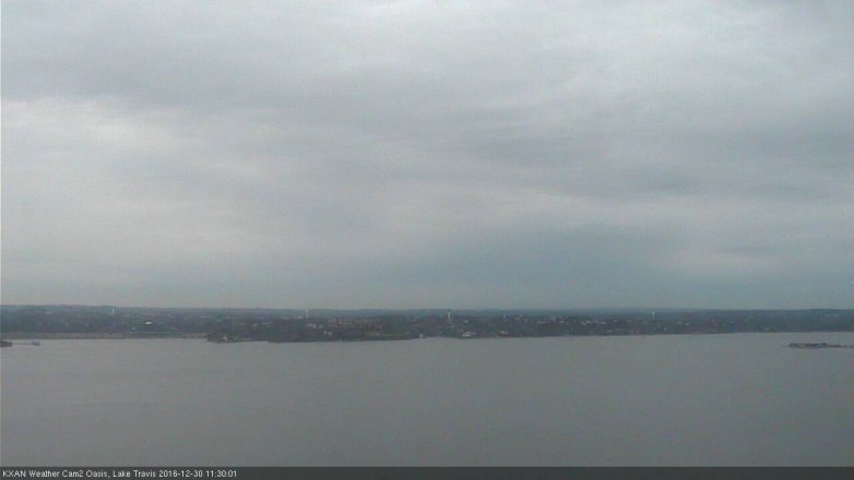 Lake Travis webcam, December 30, 2016 10:55 AM CT