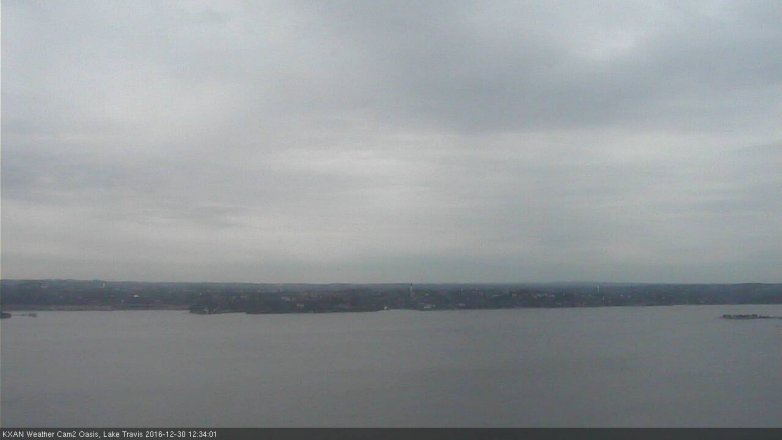 Lake Travis webcam, December 30, 2016 12:00 PM CT