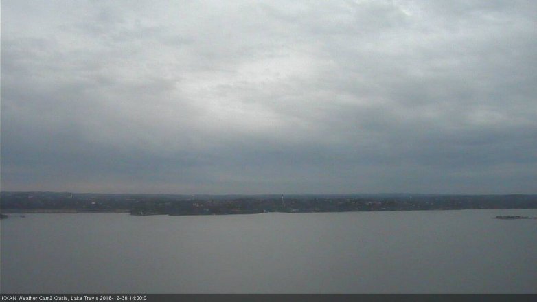 Lake Travis webcam, December 30, 2016 1:10 PM CT