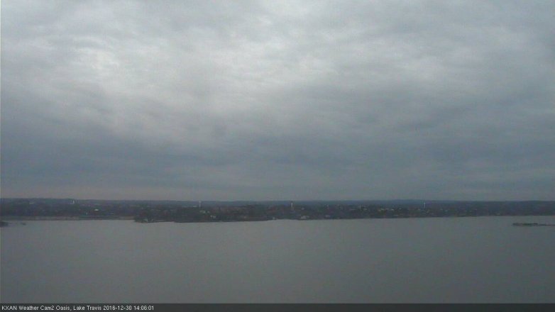 Lake Travis webcam, December 30, 2016 1:35 PM CT