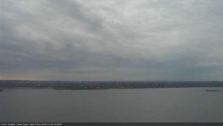 Lake Travis webcam, December 30, 2016 1:40 PM CT