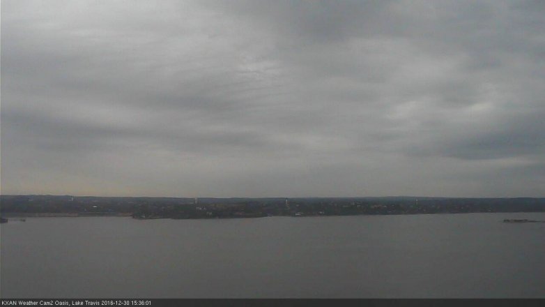 Lake Travis webcam, December 30, 2016 3:00 PM CT