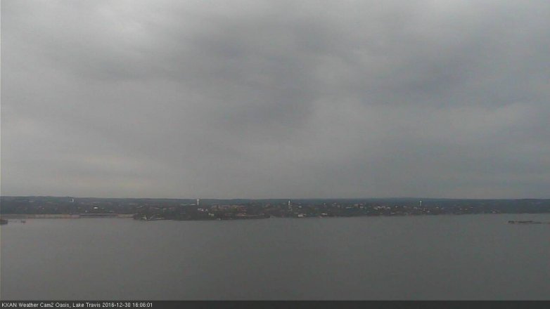 Lake Travis webcam, December 30, 2016 3:25 PM CT