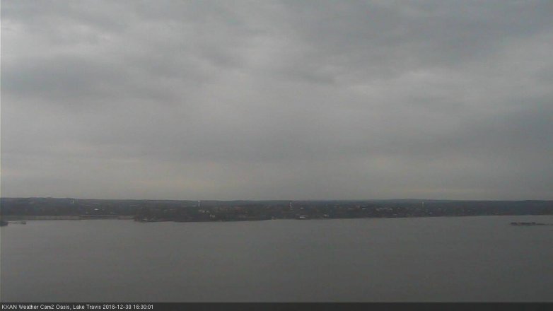 Lake Travis webcam, December 30, 2016 3:50 PM CT