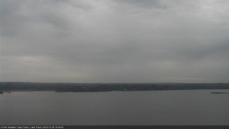 Lake Travis webcam, December 30, 2016 3:55 PM CT
