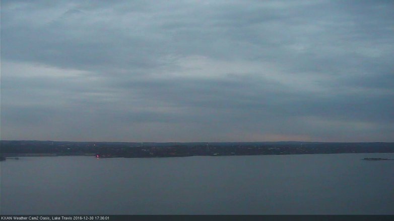 Lake Travis webcam, December 30, 2016 4:45 PM CT