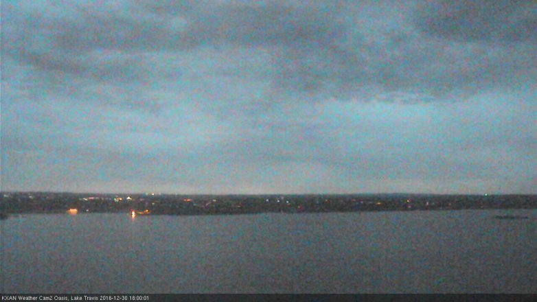Lake Travis webcam, December 30, 2016 5:10 PM CT