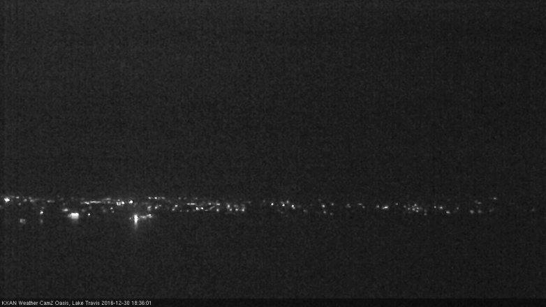 Lake Travis webcam, December 30, 2016 6:05 PM CT