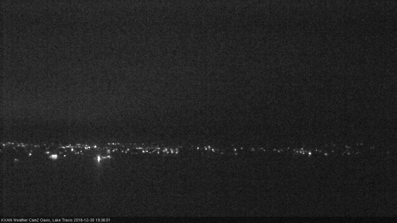 Lake Travis webcam, December 30, 2016 6:45 PM CT