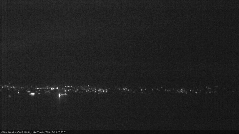 Lake Travis webcam, December 30, 2016 7:45 PM CT