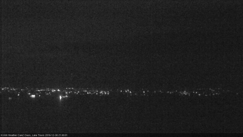 Lake Travis webcam, December 30, 2016 8:30 PM CT