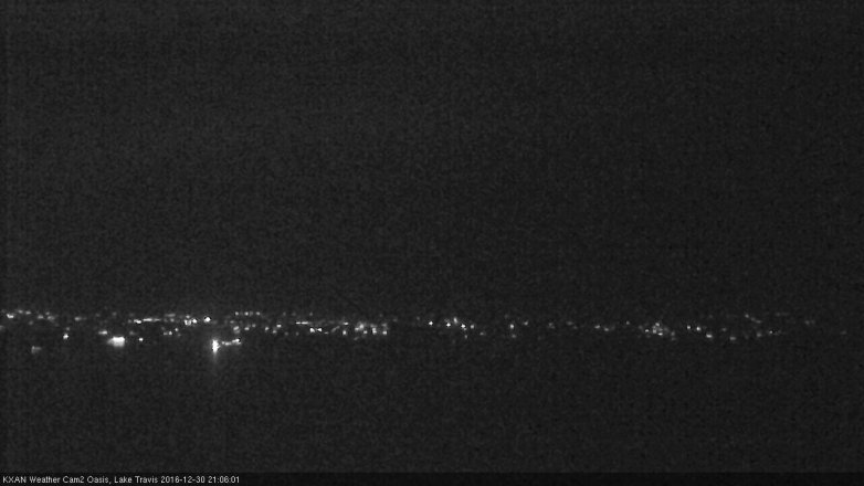 Lake Travis webcam, December 30, 2016 8:35 PM CT
