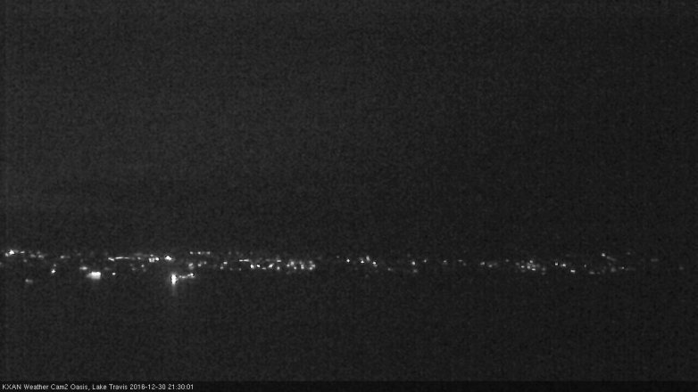Lake Travis webcam, December 30, 2016 8:50 PM CT