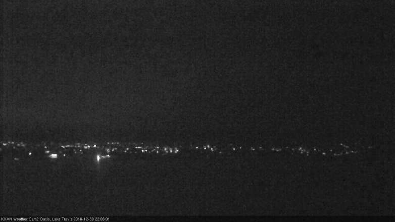 Lake Travis webcam, December 30, 2016 9:20 PM CT