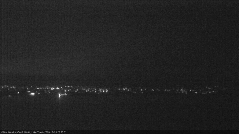 Lake Travis webcam, December 30, 2016 9:25 PM CT