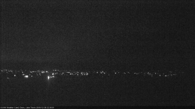 Lake Travis webcam, December 30, 2016 9:50 PM CT